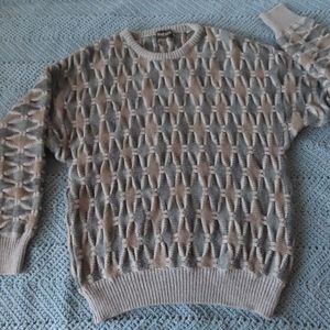Retro Italian Designer textured Sweater - RAFAEL L wool/acrylic made in italy